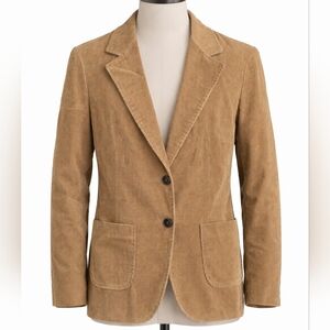 Vintage 70s Brown Corduroy Jacket Sport Coat Blazer Mens Front Buttons Pockets